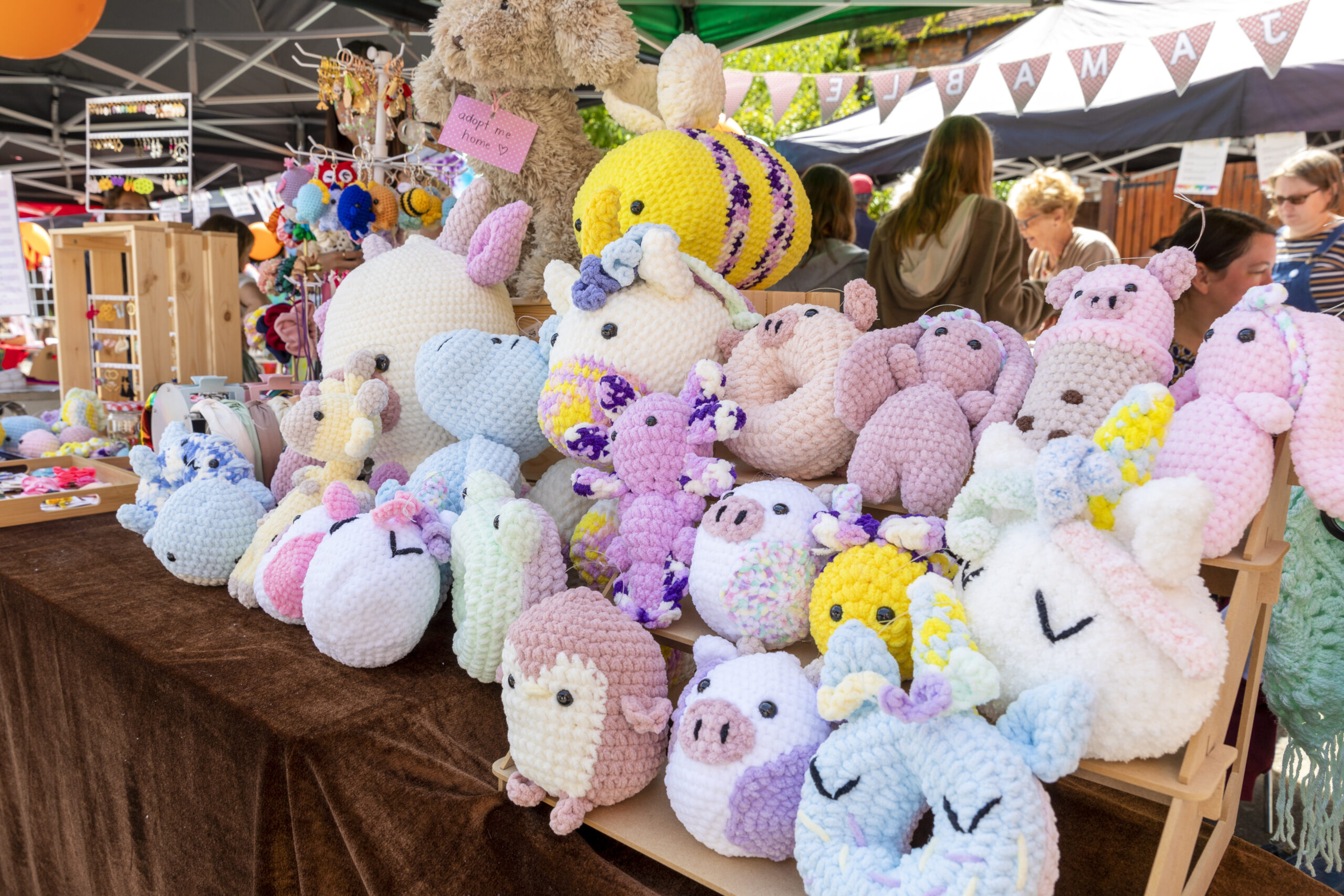 Apply header Young entrepreneur crocheted plushies